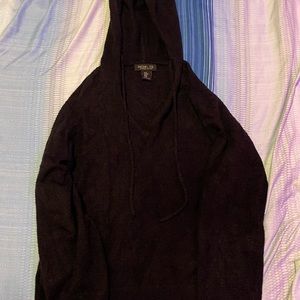 Black sweater with hood!